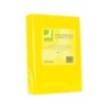 Papel color q-connect din a4 80gr amarillo intenso paquete de 500 hojas