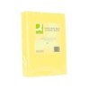Papel color q-connect din a4 80gr amarillo paquete de 500 hojas