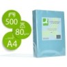 Papel color q-connect din a4 80gr celeste paquete de 500 hojas