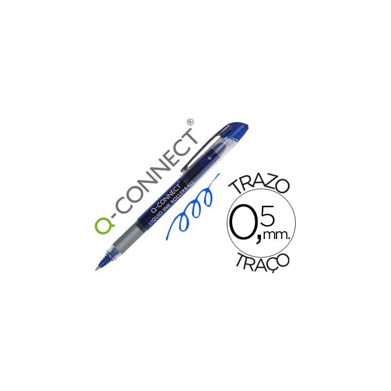 Rotulador q-connect roller ball azul 0,5 mm