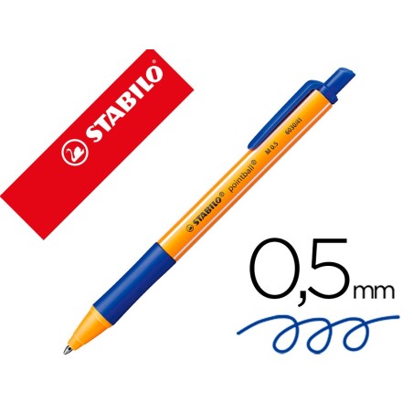 Boligrafo stabilo pointball 0,5 mm azul