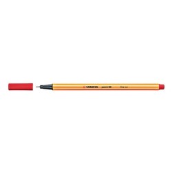 Rotulador stabilo punta de fib ra point 88 rojo neon punta fina 0,4mm