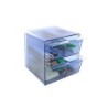 Archicubo archivo 2000 4 cajones organizador modular plastico azul transparente 190x150x150 mm