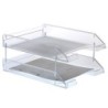 Bandeja sobremesa archivo 2000 plastico transparente cristal sin varillas 340x260x60 mm