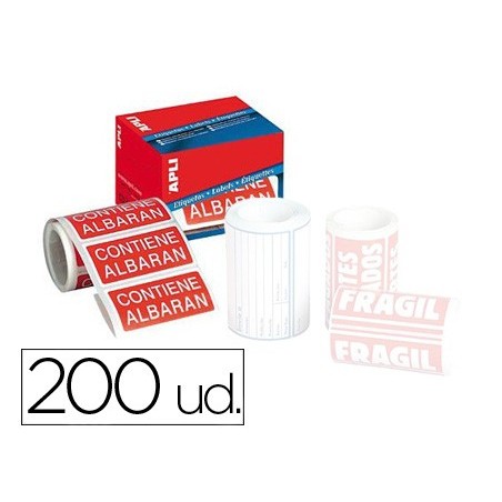 Etiquetas apli contiene albaran 50x100 mm rollo con 200 unidades