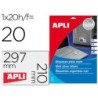 Etiqueta adhesiva apli 10071 metalizada 210x297 mm para fotocopiadora laser caja 20 hojas