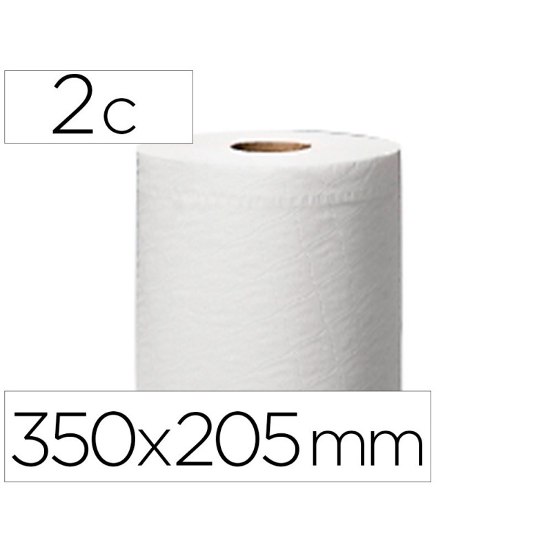 Papel secamanos central 2 capas para dispensador m2 rollo de 150,2 mt