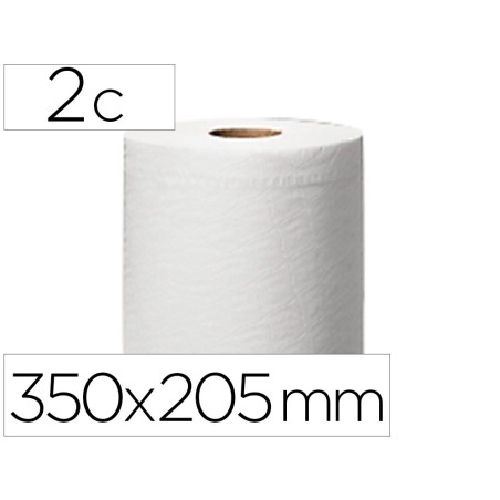 Papel secamanos central 2 capas para dispensador m2 rollo de 150,2 mt