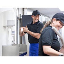 Papel secamanos central 2 capas para dispensador m2 rollo de 150,2 mt