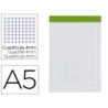 Bloc notas liderpapel cuadro 4 mm a5 80 hojas 60 g/m2 perforado sin tapa