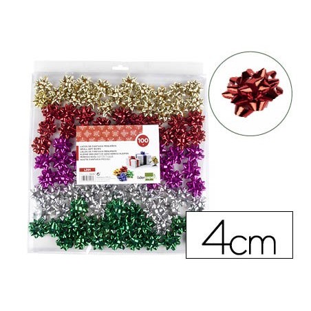 Lazos liderpapel fantasia pequeños metalizados colores surtidos