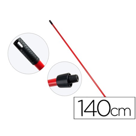 Palo de escoba o fregona metal universal con adaptador sp 140 cm