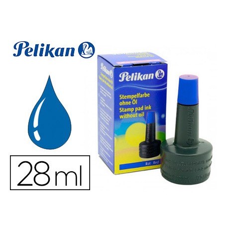 Tinta tampon pelikan azul bote 28 ml