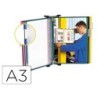 Clasificador de pared metal con 10 fundas tamaño a3 colores surtidos