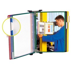Clasificador de pared metal con 10 fundas tamaño a3 colores surtidos