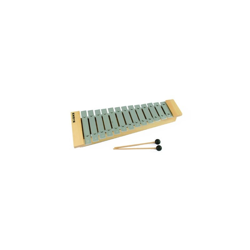 Carrillon amaya con baquetas en madera de pino y metal 48x18x6,5 cm