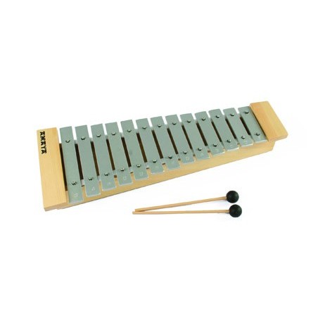 Carrillon amaya con baquetas en madera de pino y metal 48x18x6,5 cm