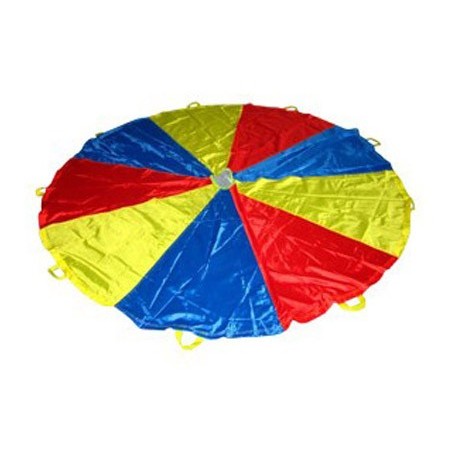 Paracaidas amaya de nylon con 12 asas colores del parchis 3,50 m