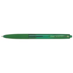 Boligrafo pilot super grip g verde retractil sujecion de caucho tinta base de aceite