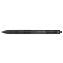Boligrafo pilot super grip g negro retractil sujecion de caucho tinta base de aceite