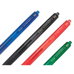 Boligrafo pilot super grip g negro retractil sujecion de caucho tinta base de aceite