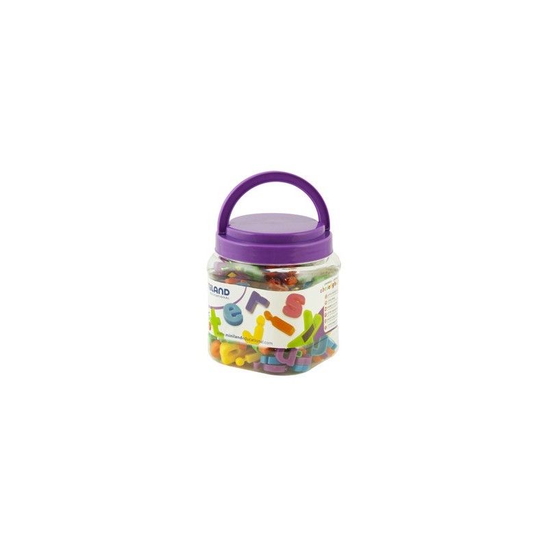 Juego miniland letras minusculas magneticas bote de 154 piezas