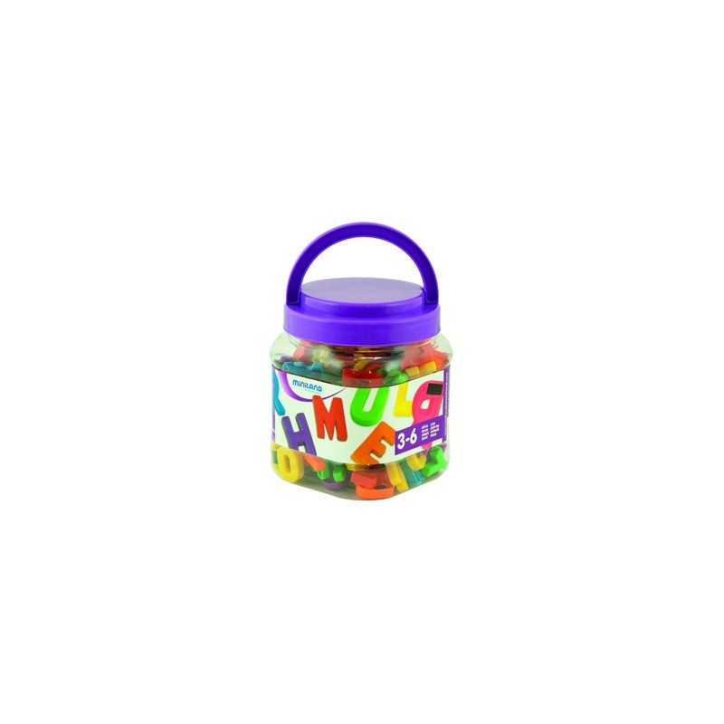 Juego miniland letras mayusculas magneticas bote de 154 piezas