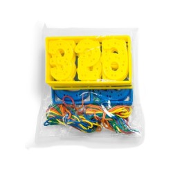 Juego miniland numeros para coser 7 cm 40 piezas  20 cordones