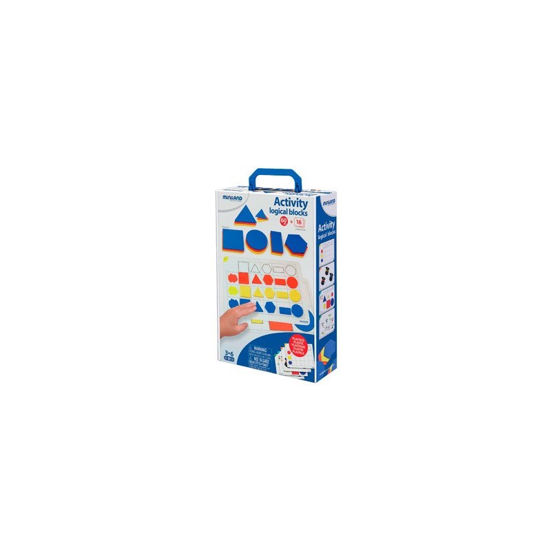 Juego miniland activity logical blocks 60 bloques  16 actividades