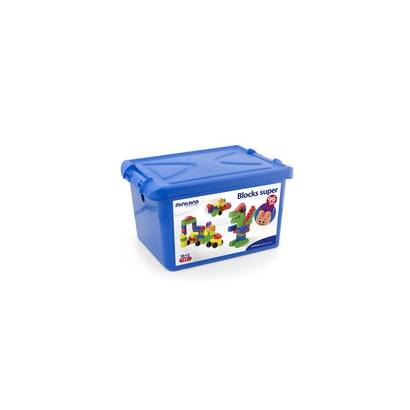 Juego miniland super blocks 96 piezas