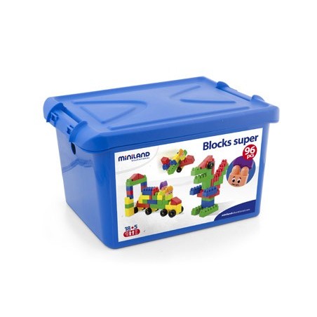Juego miniland super blocks 96 piezas