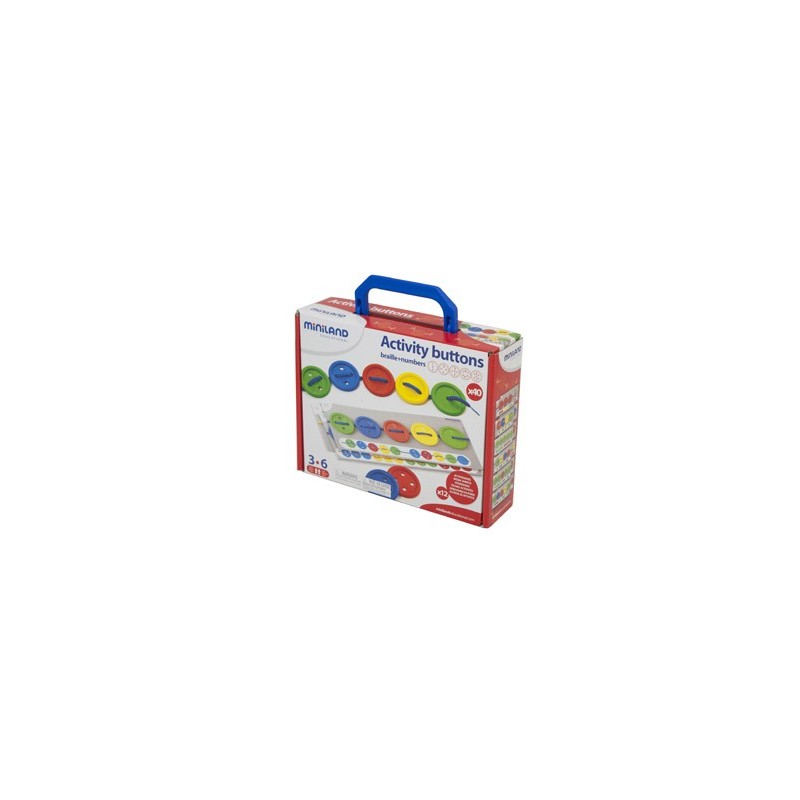 Juego miniland actividades botones 40 piezas  5 cordones
