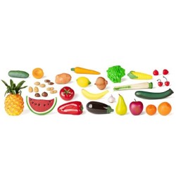 Juego miniland frutas hortalizas y frutos secos 36 piezas