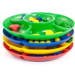 Juego miniland bandeja clasificacion 5 compartimentos 26 cm diametro set de 4 bandejas