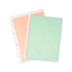 Funda multitaladro q-connect folio 80 mc cristal bolsa de 10 unidades