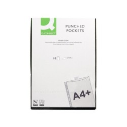 Funda multitaladro q-connect folio 80 mc cristal bolsa de 10 unidades