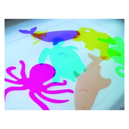 Juego plantillas flexibles henbea animales del mar medidas 15x21 cm set 6 unidades