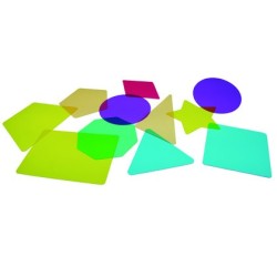Juego plantillas 2d translucidas henbea para mesa con luz led colores surtidos