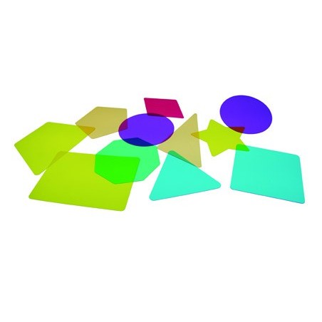 Juego plantillas 2d translucidas henbea para mesa con luz led colores surtidos