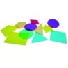 Juego plantillas 2d translucidas henbea para mesa con luz led colores surtidos