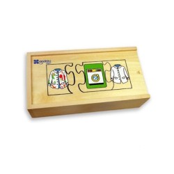 Puzle andreutoys madera secuencias temporales 10 puzles 24x12x6,5 cm