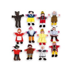 Juego andreutoys marioneta de dedos personajes cuentos infantiles surtidos 30cm caja de 12 unidades