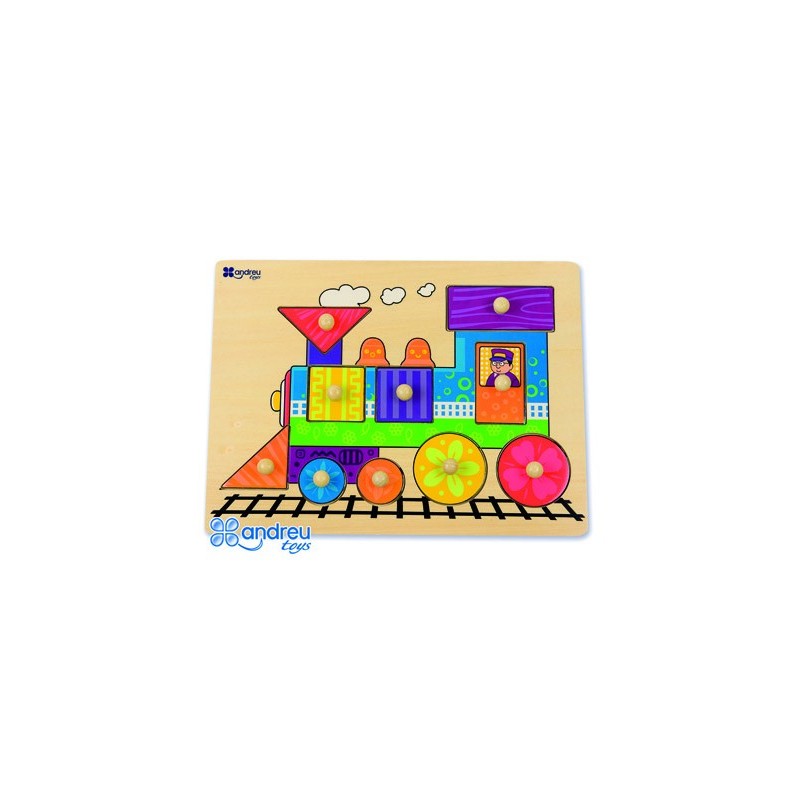 Puzle andreutoys madera tren 10 piezas