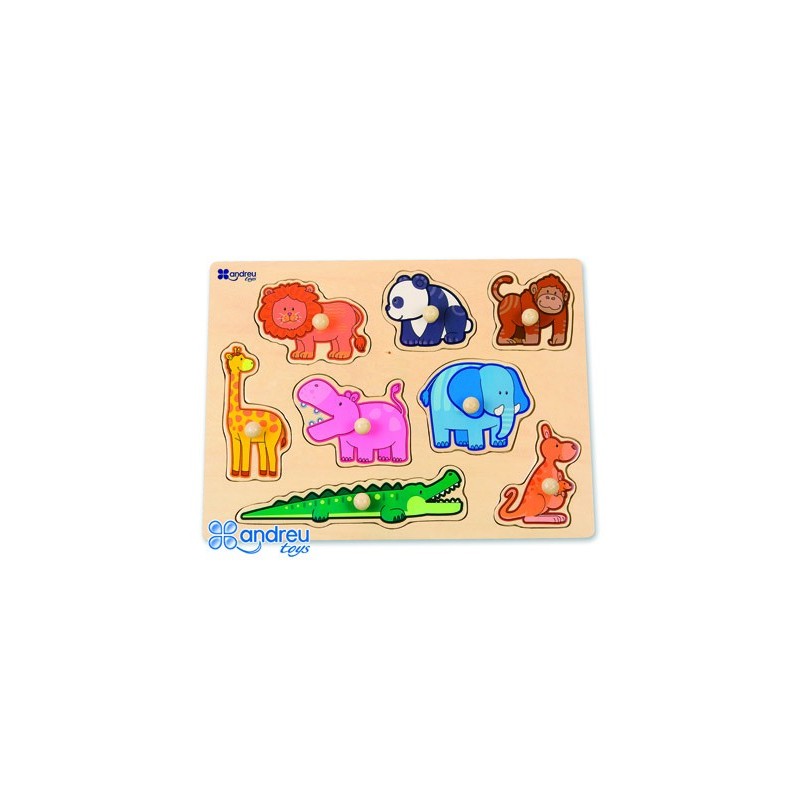 Puzle andreutoys madera selva 8 piezas