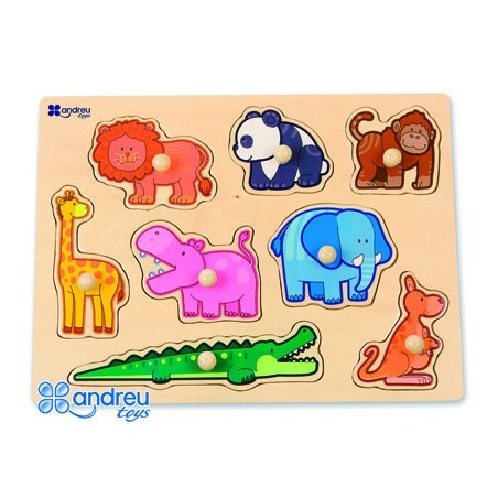 Puzle andreutoys madera selva 8 piezas