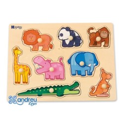 Puzle andreutoys madera selva 8 piezas