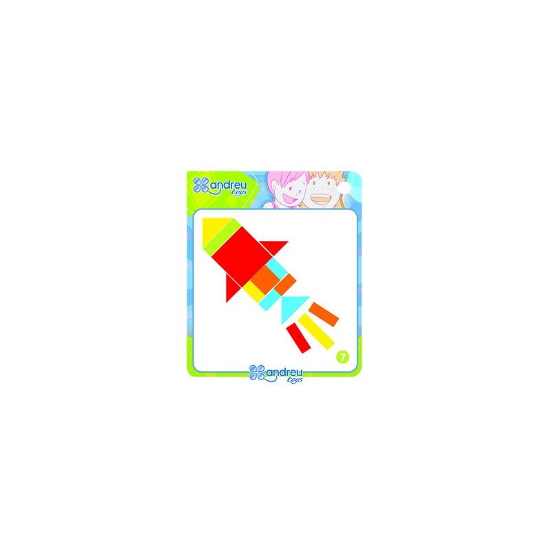 Juego andreutoys formas geometricas colores 42 piezas  24 plantillas 28,6x28,6x3,8 cm