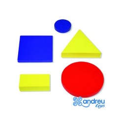 Juego andreutoys figuras geometricas madera 48 piezas 24,5x15x8 cm