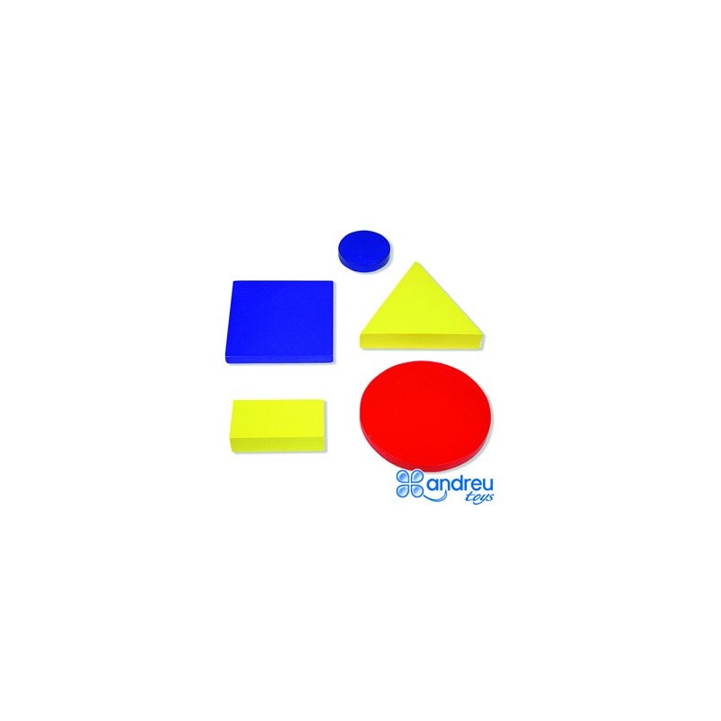 Juego andreutoys figuras geometricas madera 48 piezas 24,5x15x8 cm