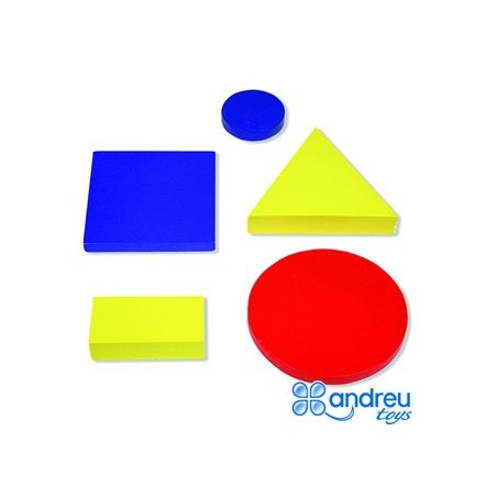 Juego andreutoys figuras geometricas madera 48 piezas 24,5x15x8 cm
